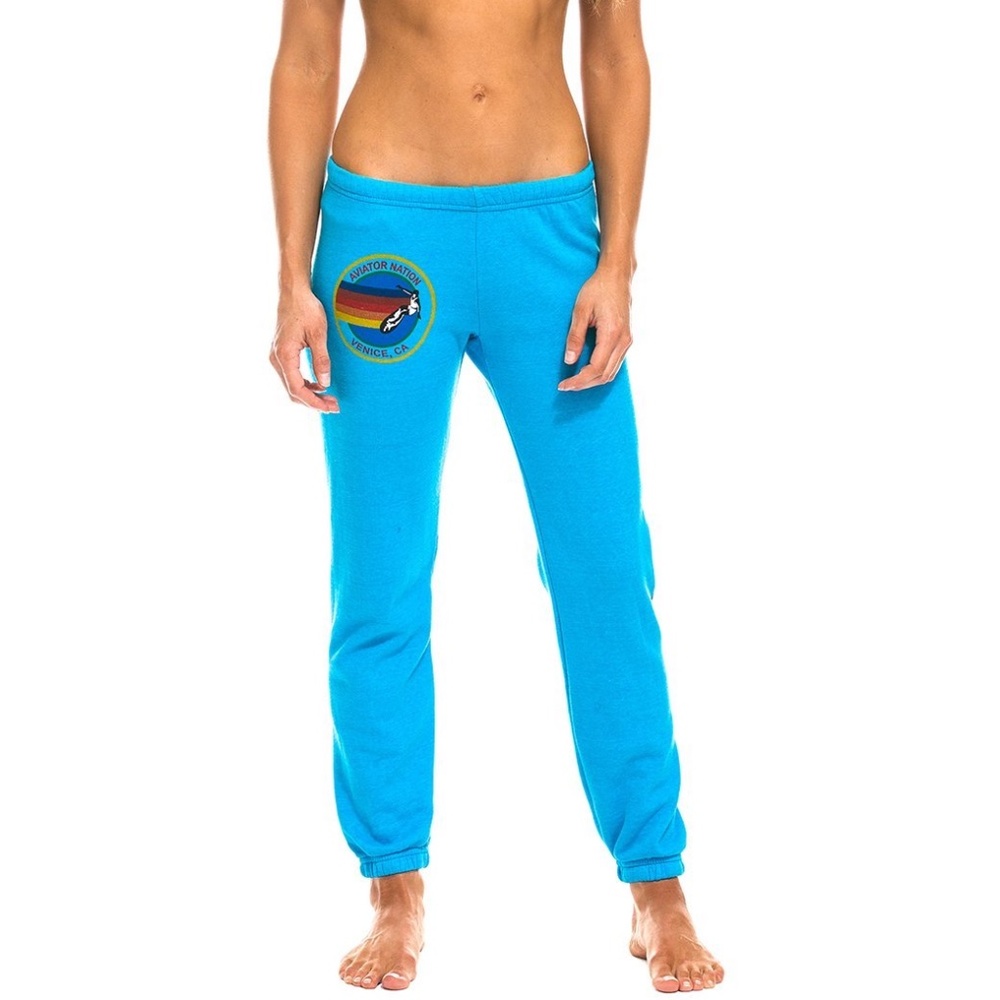 Blue aviator nation sweatpants